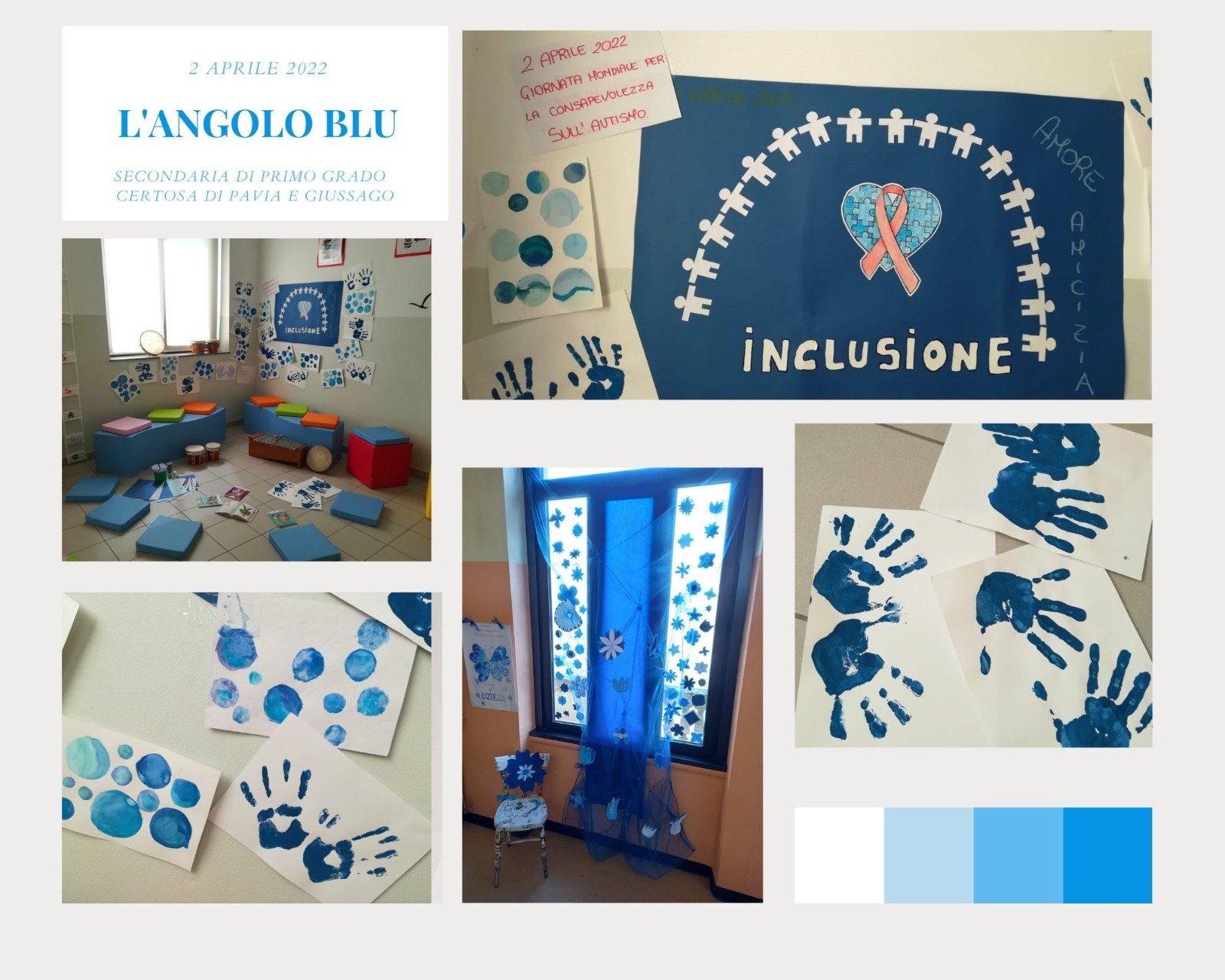 Cartellone Angolo blu Secondaria